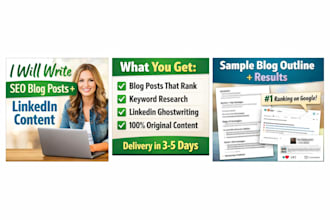 be your ghostwriter for seo blog posts and linkedin content
