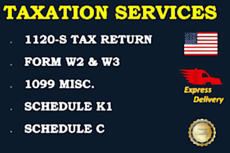 professionally prepare and file US tax returns for individual llc and corporate