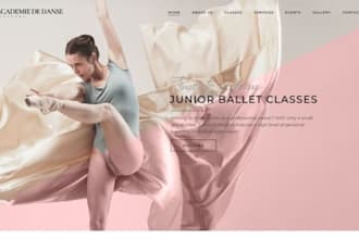 build squarespace dance class website aerobics instructor fitness class website