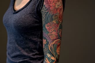 draw a attractive tattoo sleeve art