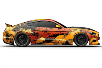 do awesome car wrap, and any vehicle wrap design