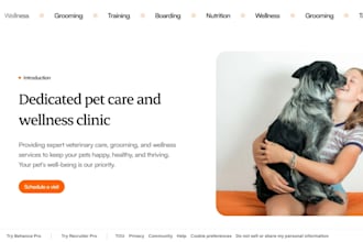 do wix pet care website, veterinary clinic, animal healthcare hospital website