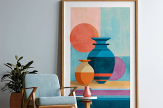 design custom printable wall art for your etsy or home
