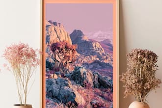 design trendy printable wall art, aesthetic poster