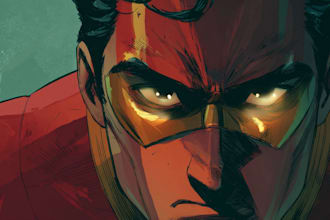 create custom space superhero comic book art
