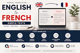manually translate simple english texts into french
