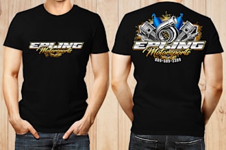 design high quality motorsport t shirt logo