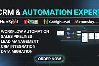 setup hubspot zoho CRM zoho bigin gohighlevel monday CRM to boost sales
