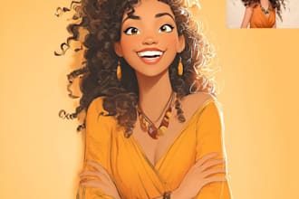 do disney style cartoon portrait