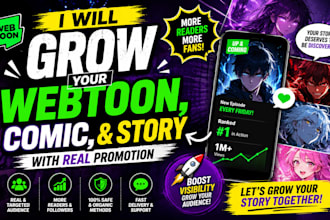 grow your webtoon, comic, and story with real promotion