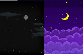 create custom pixel art background tilset and environment for pixel art games
