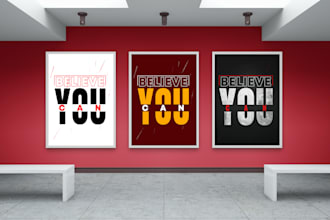 design trendy typography posters, wall art and quote posters