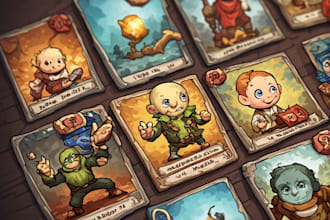 design card game, board game card frame design
