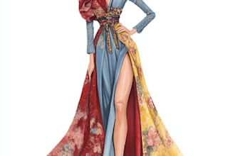 draw a fashion illustration or sketch