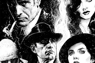 create vintage comic, horror and sci fi art
