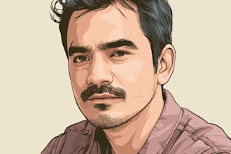 do cartoon vector portrait illustration