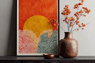 design trendy wall art or printable posters