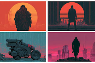 create detailed art of sci fi cyberpunk psychedelic artwork