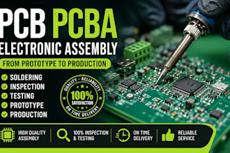 do pcba pcb electronic assembly soldering inspection, test prototype, production