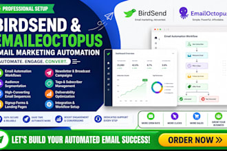 setup your birdsend email marketing automation emailoctopus sequence campaign