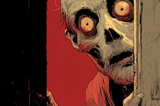 draw horror and gothic line art illustrations