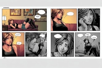 make professional graphic novel illustrations