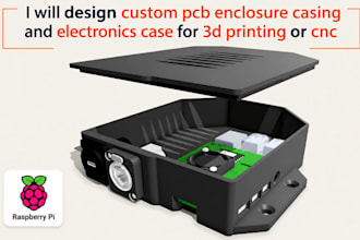 design custom pcb enclosure casing and electronics case for 3d printing or cnc