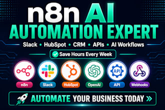 n8n ai automation expert ai workflows slack CRM hubspot integration