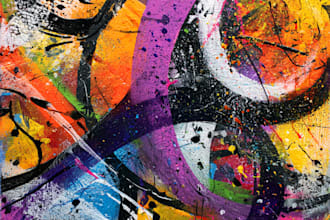 illustration expresionism art, graffity, abstract