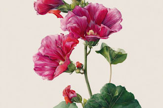 draw realistic scientific botanical illustration