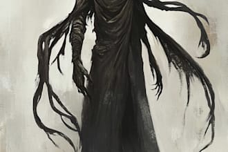 draw a horror character and fantasy horror character