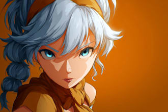 make custom manga style character illustration