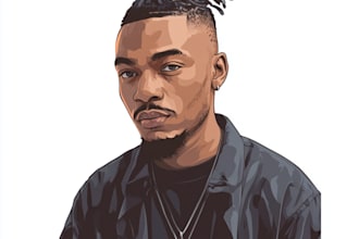 do cartoon portrait, vector portrait and cartoon logo