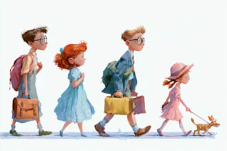 draw children story book illustration for kdp amazon