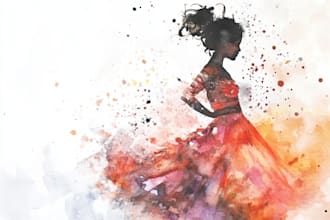 create custom watercolor artwork from your ideas