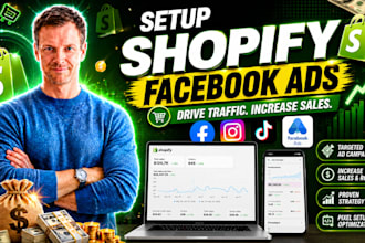 setup shopify facebook ads instagram ads fb advertising promotion, fb marketing