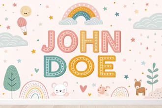 create a personalized kids name print and nursery wall art
