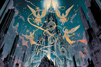fantasy book cover illustration art, christian, sci fi