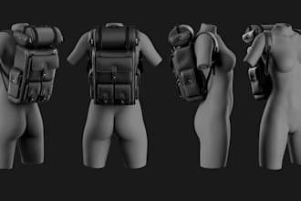do 3d bag design bag 3d model 3d backpack 3d handbag render