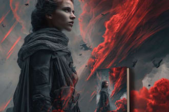 create a horror book cover illustration for your novel