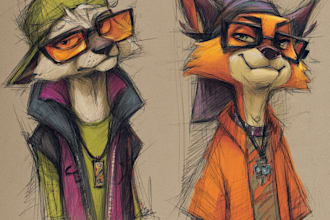 furry art, anthro, fursona, original furry character