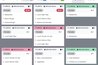 implement a complete odoo restaurant pos and erp system