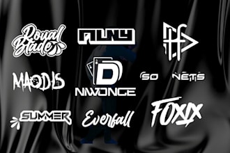 design typography producer, music, band, or dj logo