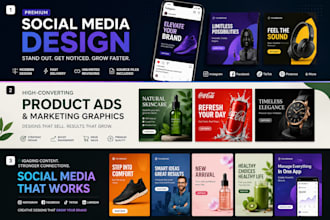 design premium product ads and social media graphics