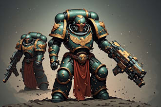 paint warhammer 40k characters, armies, and vehicles