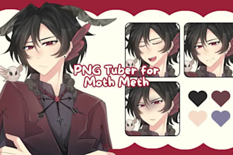 create custom pngtuber model vtuber giftuber emote for your streaming avatar