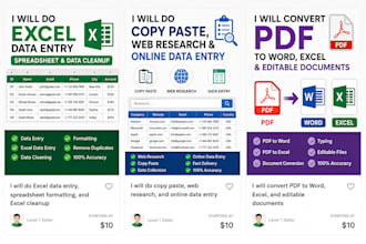 do data entery, copy paste