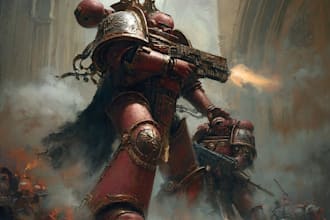 making a warhammer 40k character art