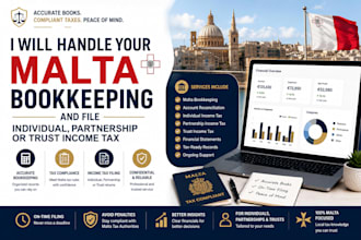 handle malta bookkeeping and file individual income tax, trust tax