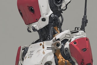 draw anime style mecha robot illustrations